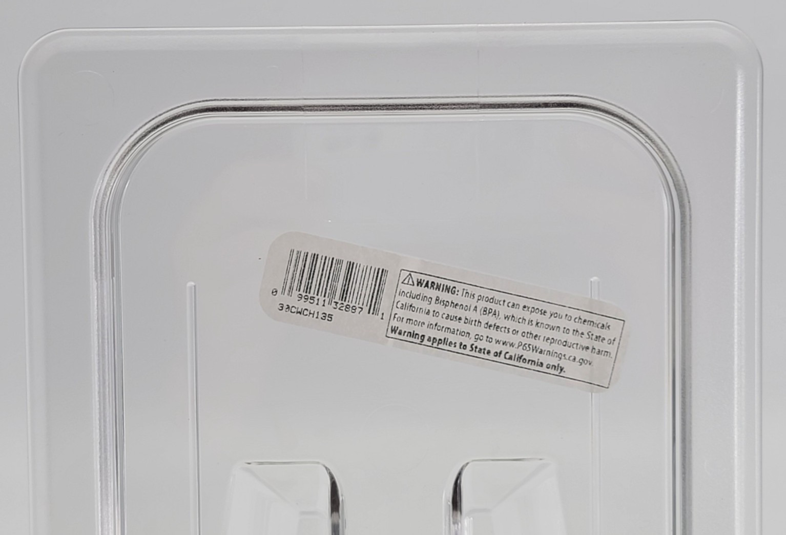 (6 Pack) Cambro CA30CWCH135 Food Pan Lid 1/3 Third Size Clear with Handle