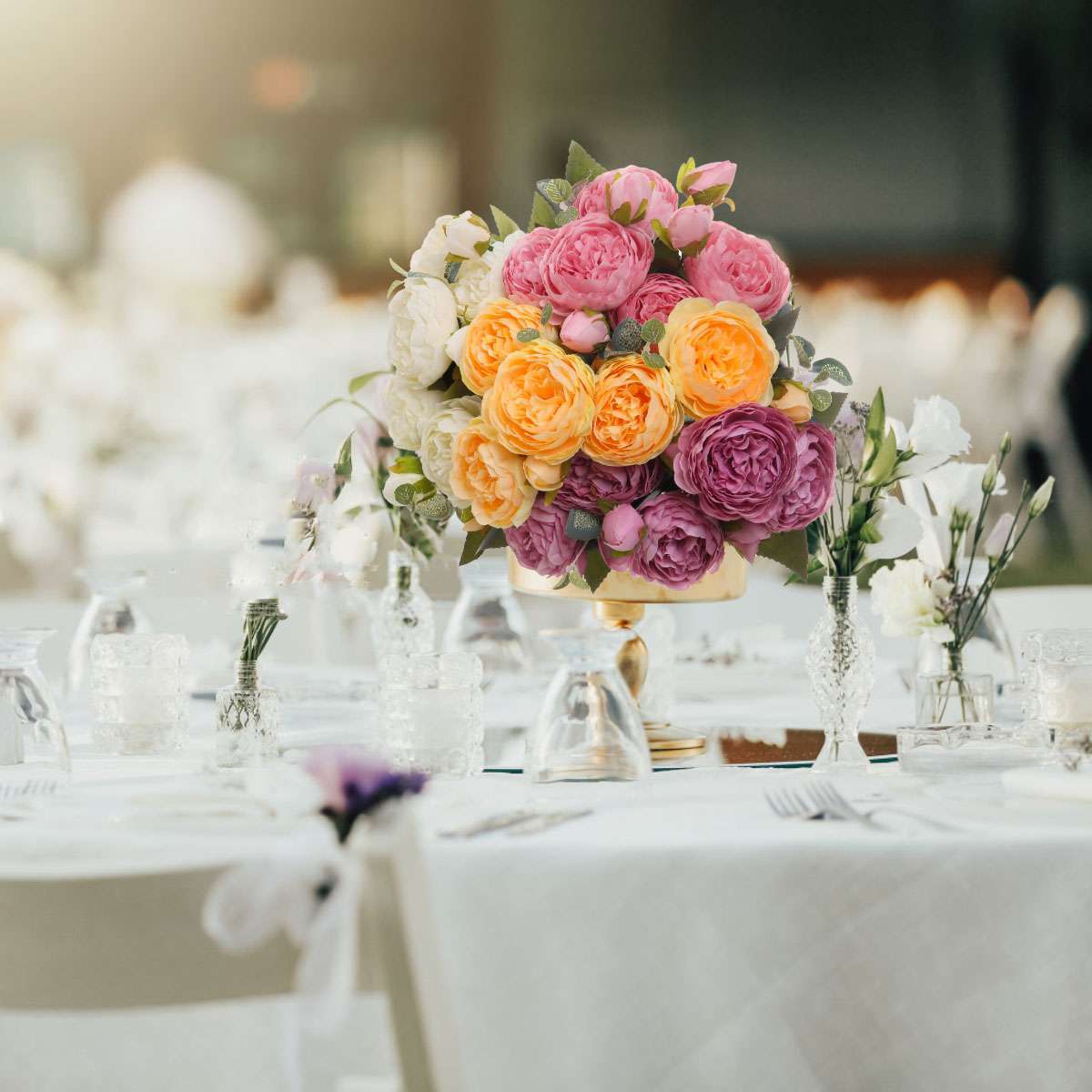 Artificial 9 Heads Silk Peony Flower Wedding Bouquet Home Party Outdoor Decor