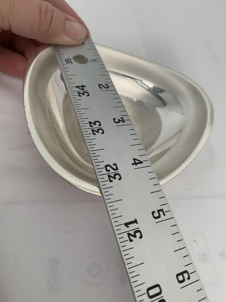 WMF Ikora Silver Plated Triangular Bowl 6" Germany Tarnish Resistant Vtg Flaw