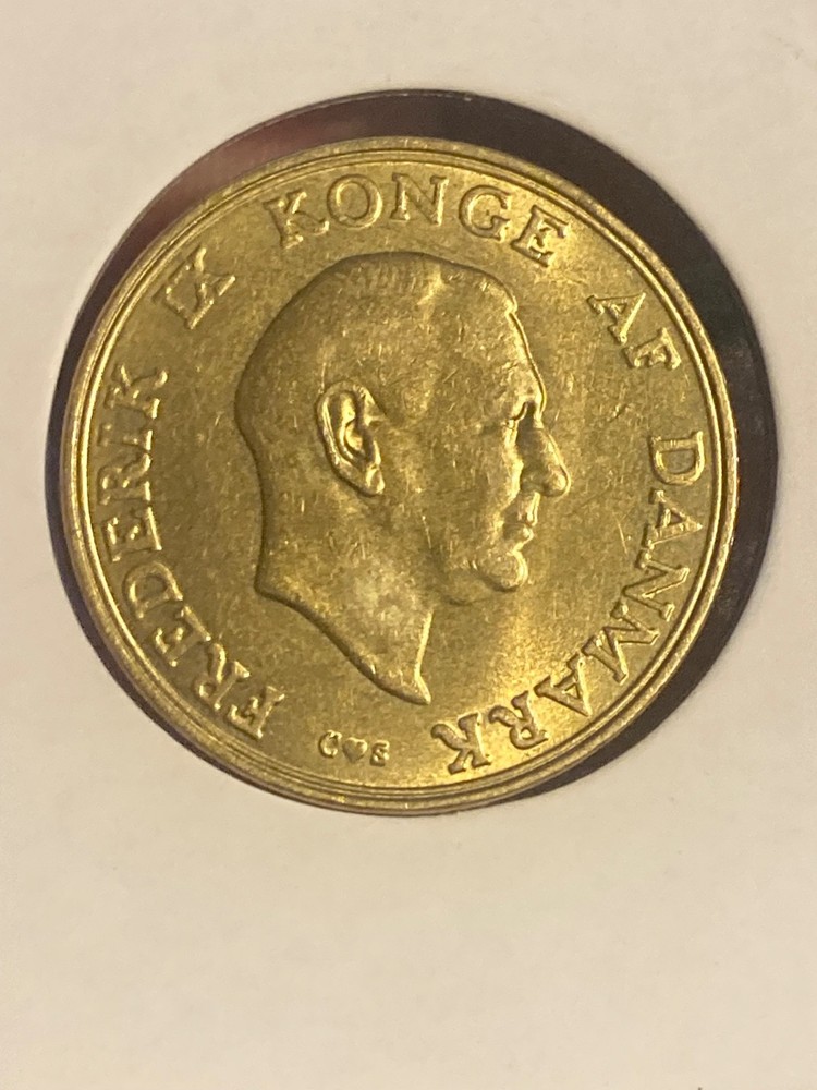 NICE GRADE 1958 DENMARK 1 KRONE