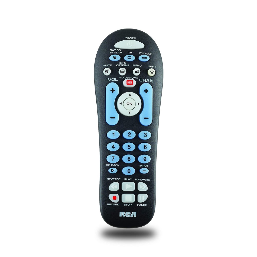 RCA RCR313BE Big Button Three-Device Universal Three Device Remote, Black