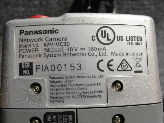 Panasonic Arbitrator Full HD 360 Network Dash-Cam Camera WV-VC30 With Bracket
