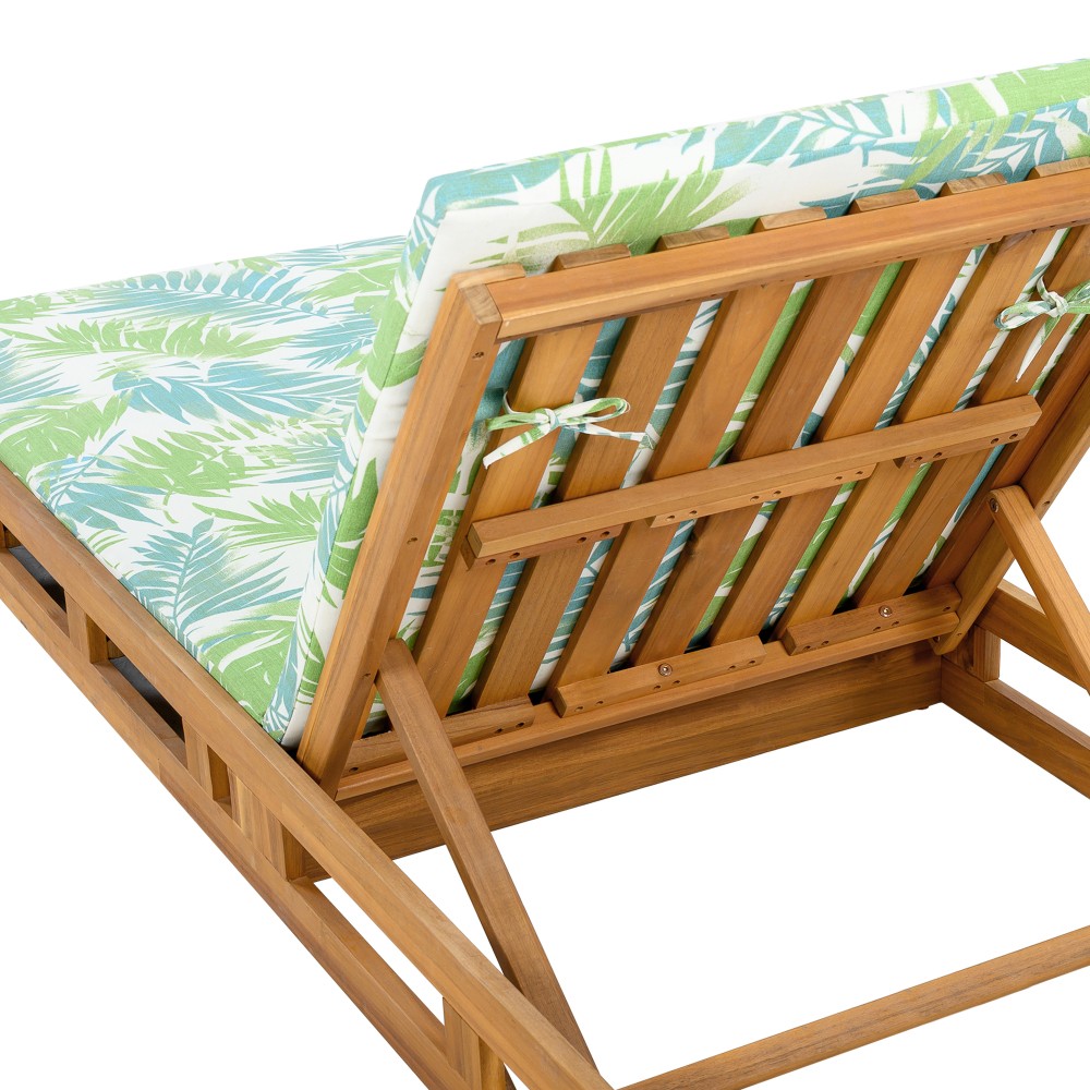 Outdoor Chaise Lounge w/ Adjustable Recliner & Water-Resistant Cushion for Patio