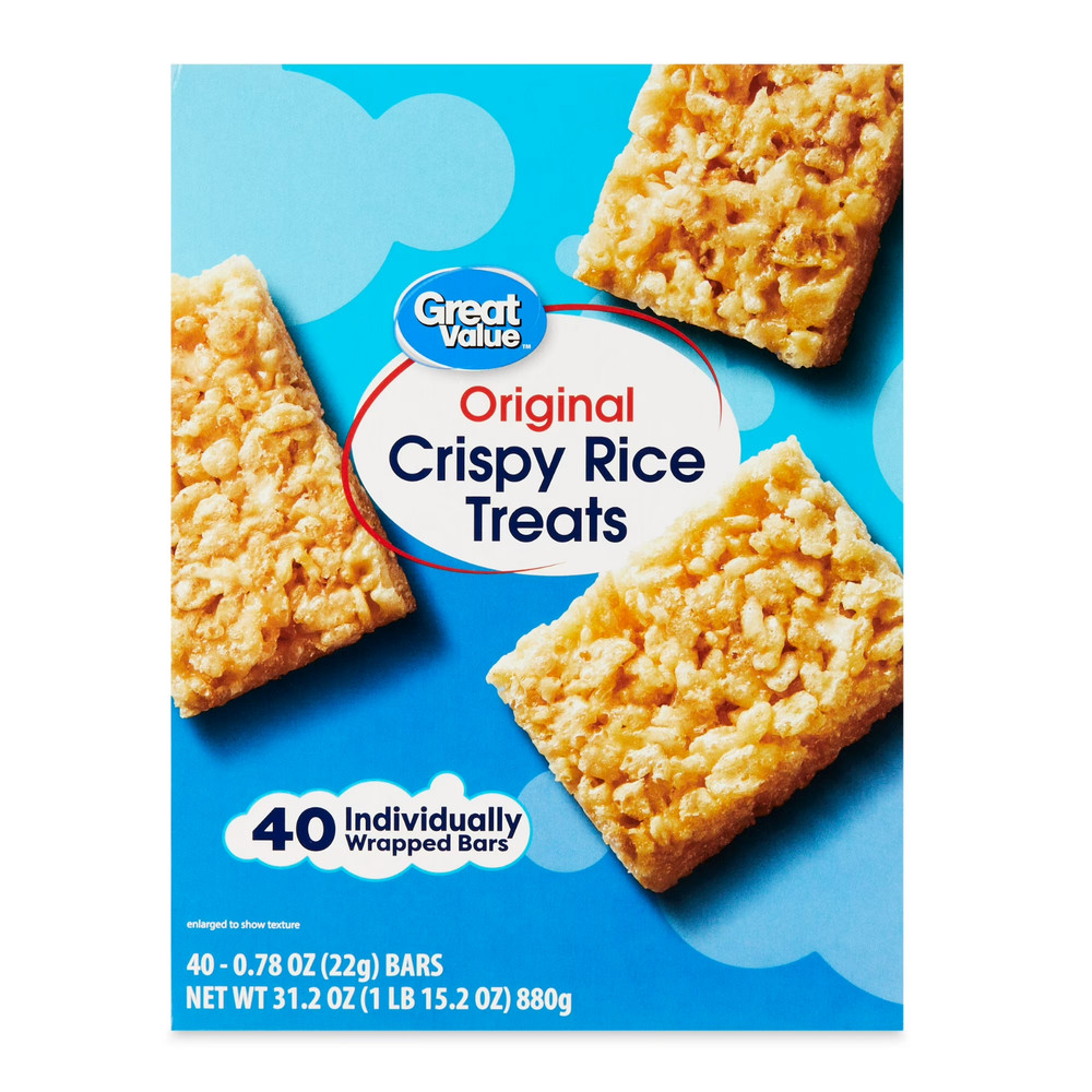 Great Value Crispy Rice Treats, 40 Count