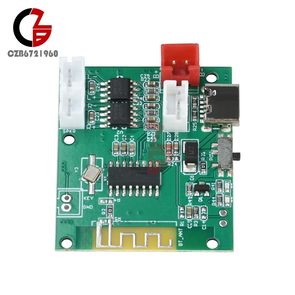 DC3.7V-5V 5W+5W Stereo 5.0 Bluetooth Bluetooth Decoder Module w/ Power Amplifier