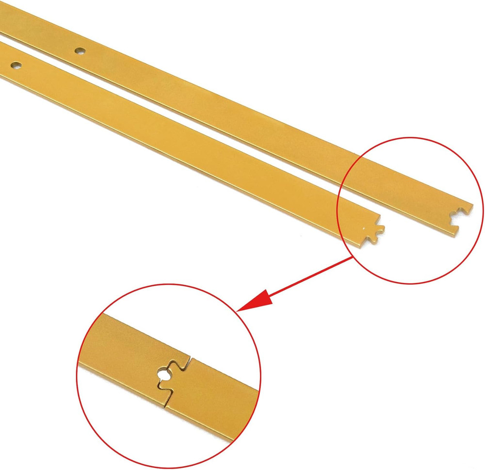 16FT Gold Library Ladder Hardware Kit with Braking Rollers for Easy Access