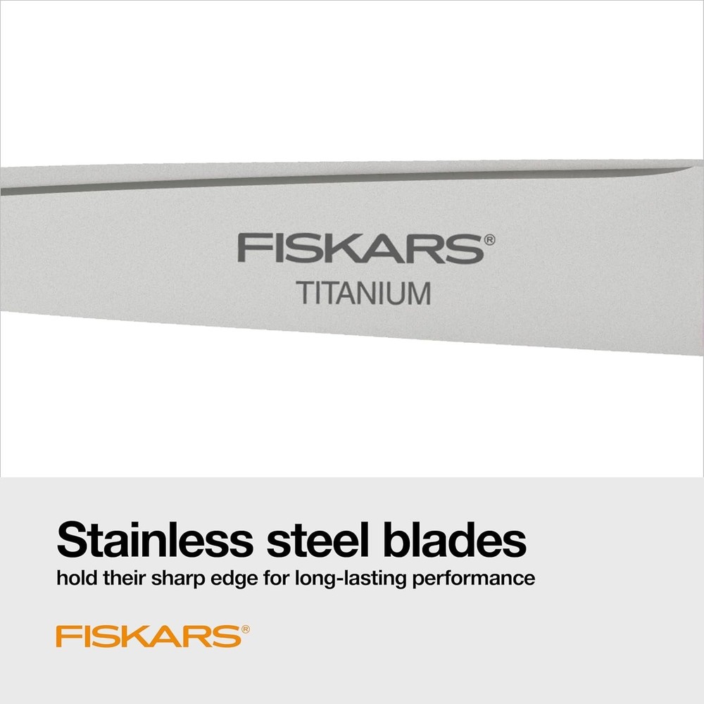 Fiskars SoftGrip Titanium Scissors - Contoured Performance All Purpose - 8" Tita