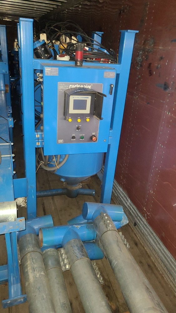 Cyclonair Sandblasting System With Control System 15 Sets With 8 Dry Van Contain