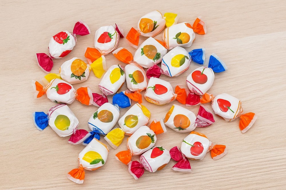 Bulk Assorted Fruit-Filled Hard Candy – Individually Wrapped, Mixed Fruit Fla...