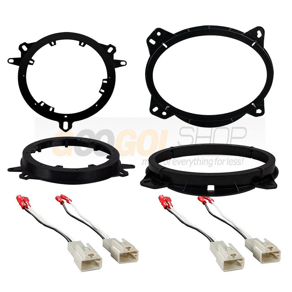 Front & Rear Door Car Speaker Install Kit + Harness for 2005-2018 Toyota Tacoma