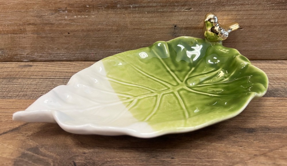 Leaf Ceramic Tray 9.5" x 2.5"