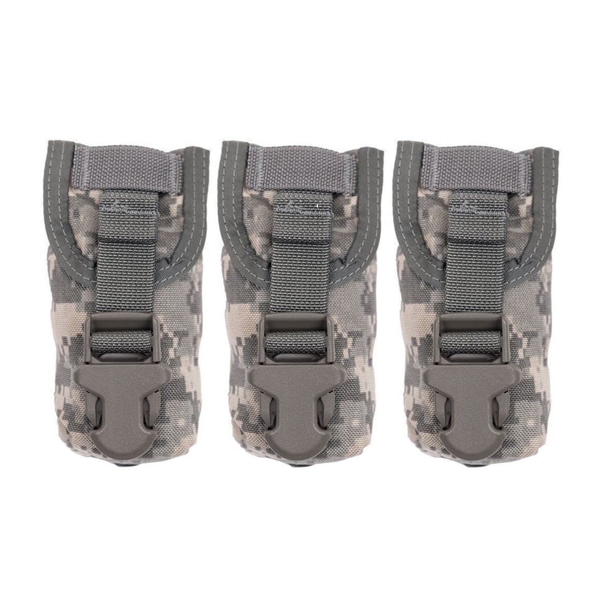 USGI Military MOLLE II Flash Bang Grenade Pouch ACU - 3 Pack - New