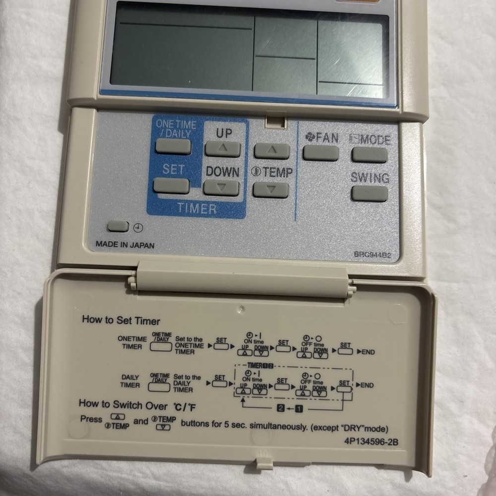 Daikin BRC944B2 Room Air Conditioner Optional Slender Remote Controller NEW