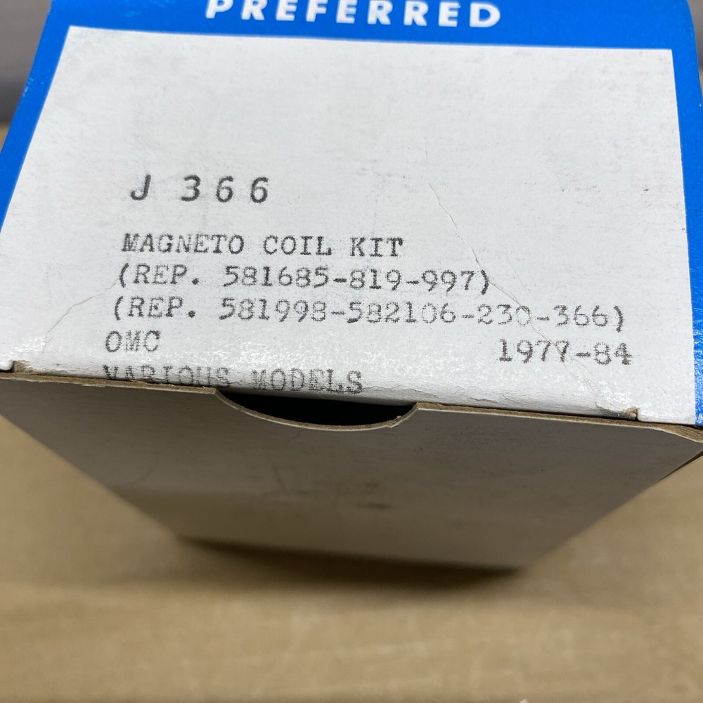 Preferred Electric Magneto Coil Kit J 366 BB-59