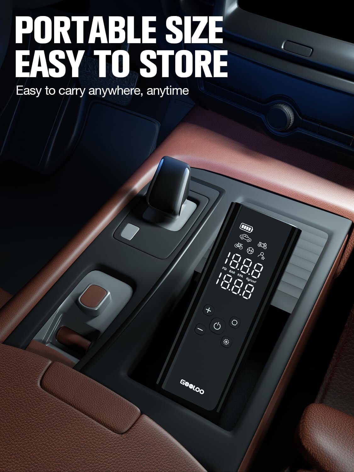 GOOLOO GT150 Portable Electric, Air Pump Compressor Digital Tire Inflator 150PSI