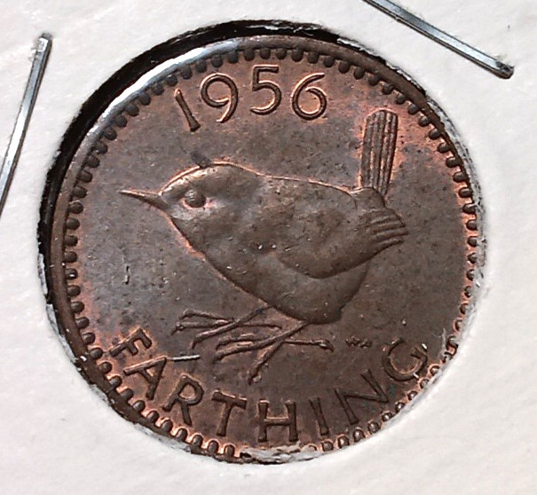 1956 Great Britain 1 Farthing Coin
