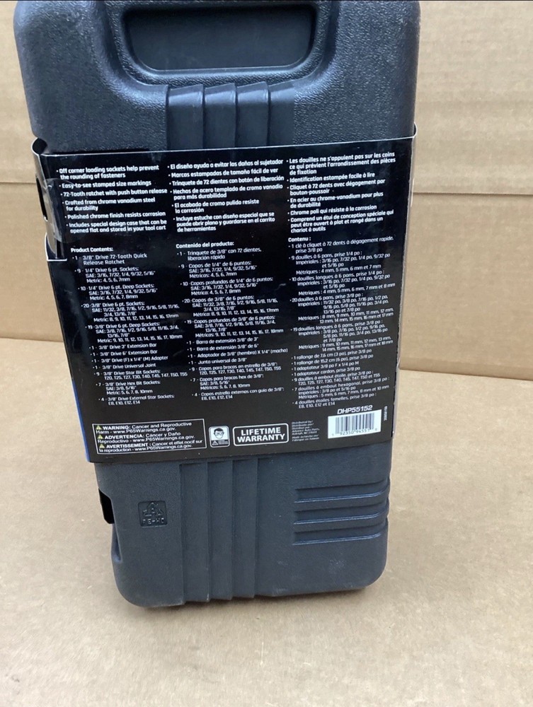 Diehard 3/8" Drive Tri-fold Ratchet Socket Set - 83 Piece- (DHP55152)