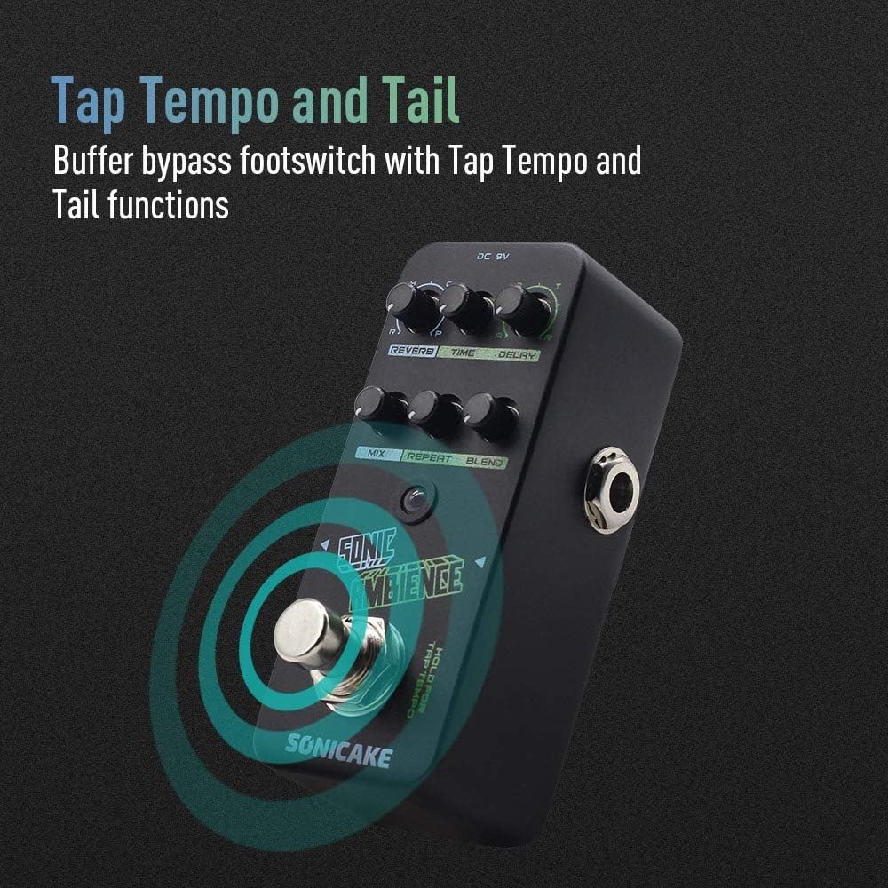 Lightweight Multi-Mode Delay Reverb Effects Pedal - Perfect for Live Performance