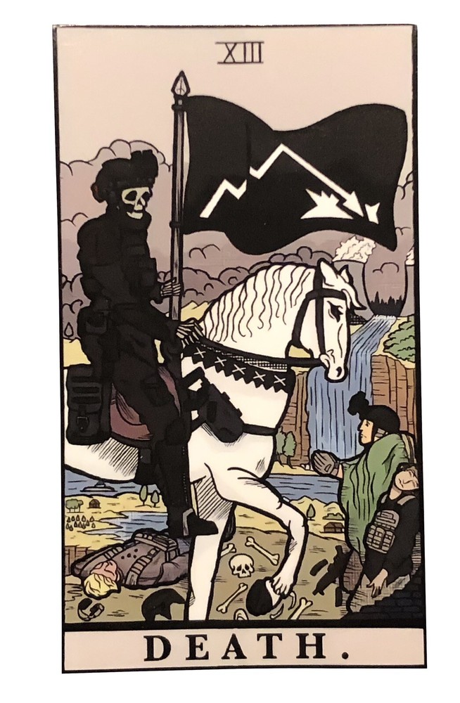 Task Force Doomer Death Tarot Card Sticker Forward Observations Group GBRS TFD