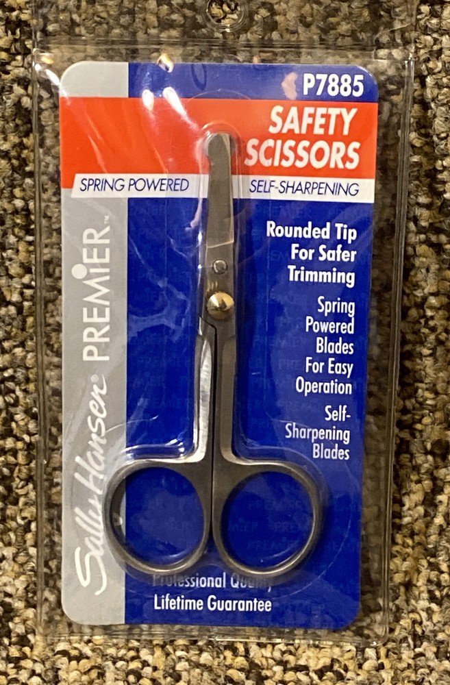 Sally Hansen Premier Safety Scissors P7885 Spring Powered Self Sharpening