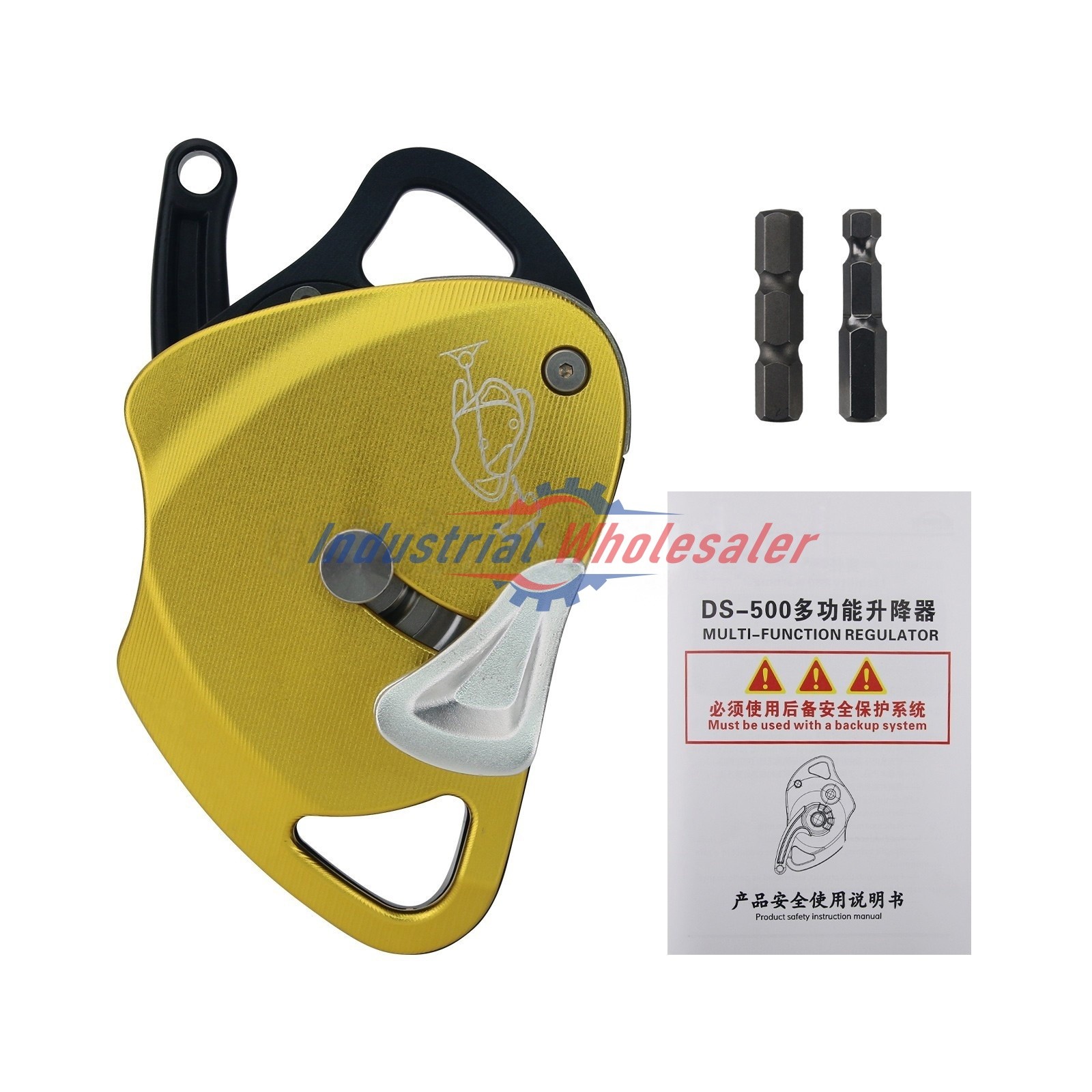 DS500 Electric Ascender 250KG Load Capacity Descender for 9-12mm Ropes Climbing
