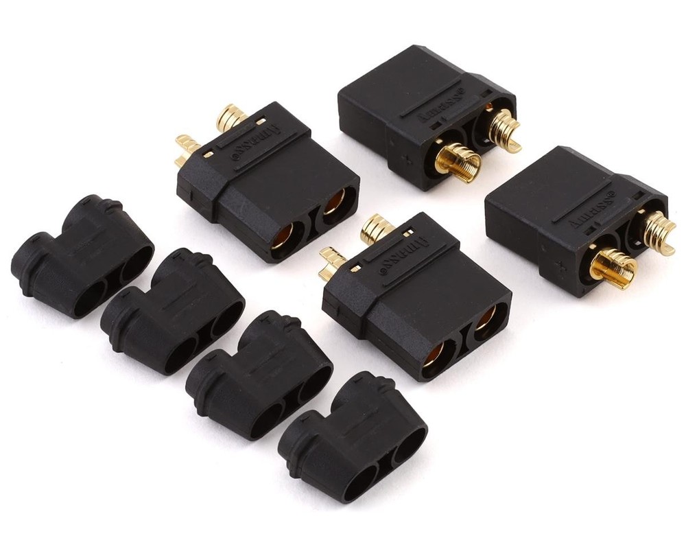 Maclan XT90 Connectors (4 Female) (Black) [MCL4268]