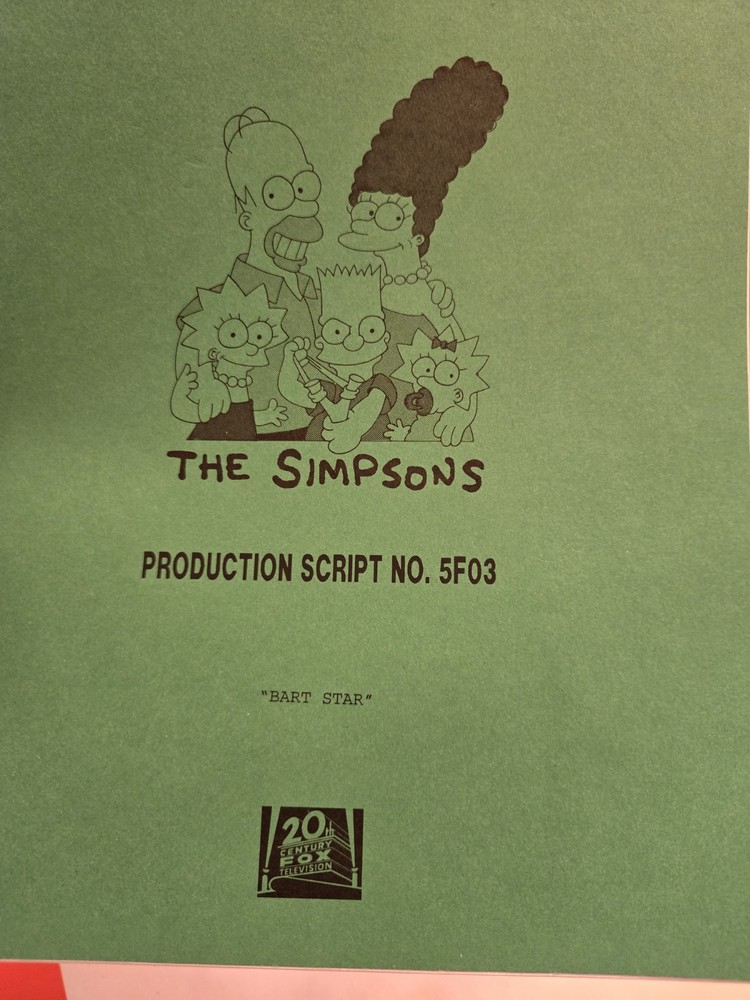 1997 The Simpsons Production Script Final BART STAR 5F03