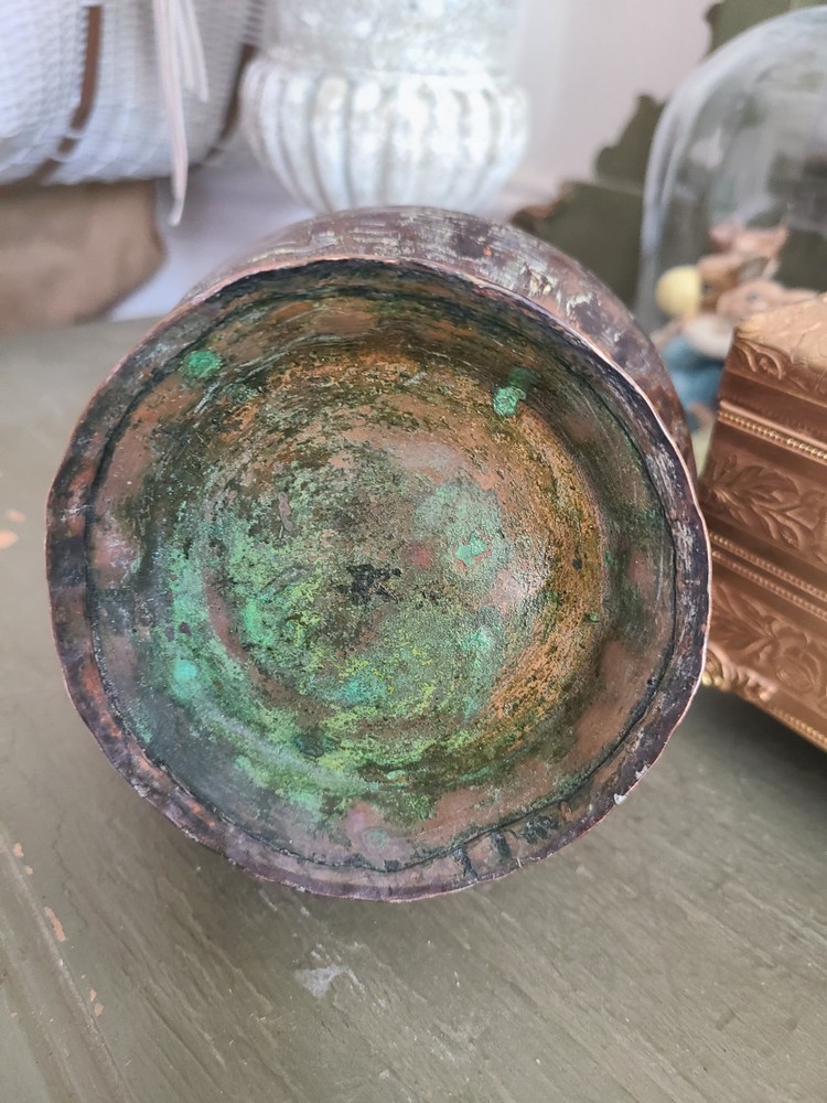 Vintage Middle Eastern Hammered Copper Coffee Pot