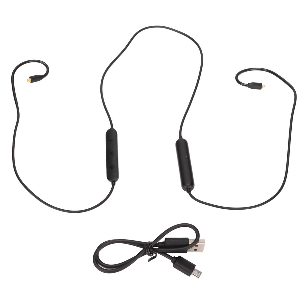 MMCX Bluetooth Adapter Cable with Low Latency Codec, Bass and 90cm, Black