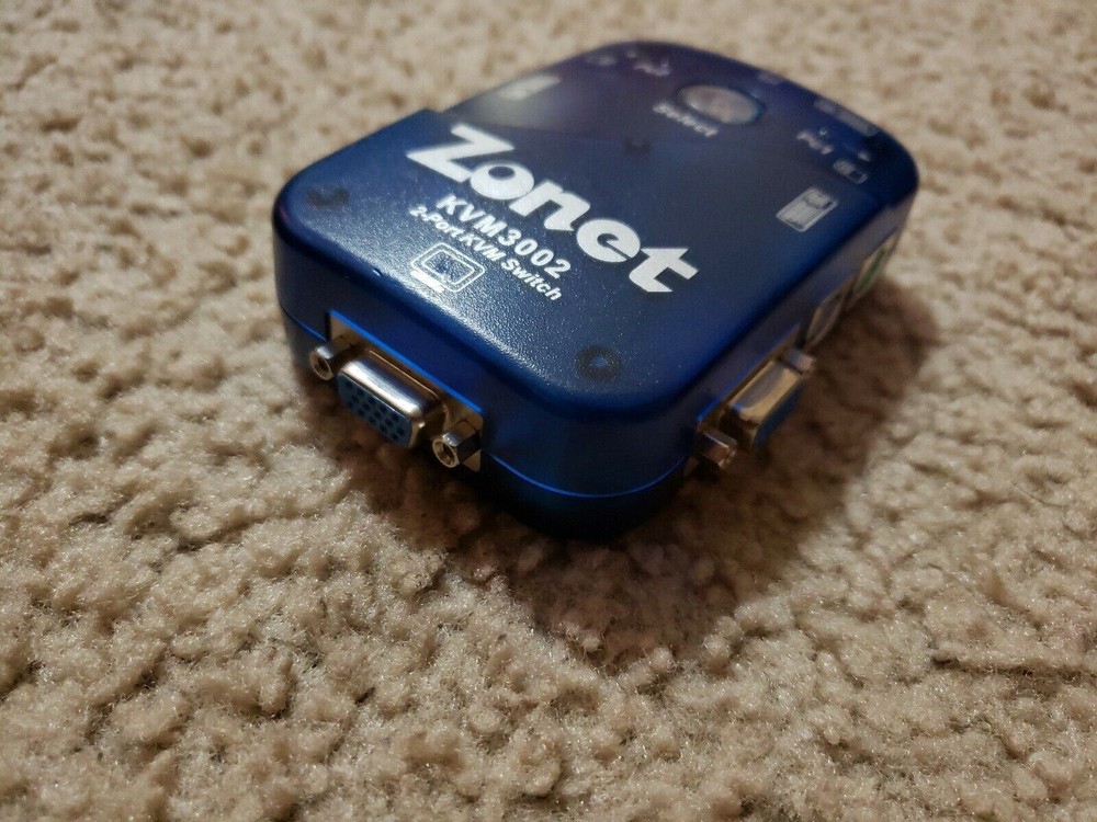 ZONET KVM3002 2 PORT KVM SWITCH NO CABLE