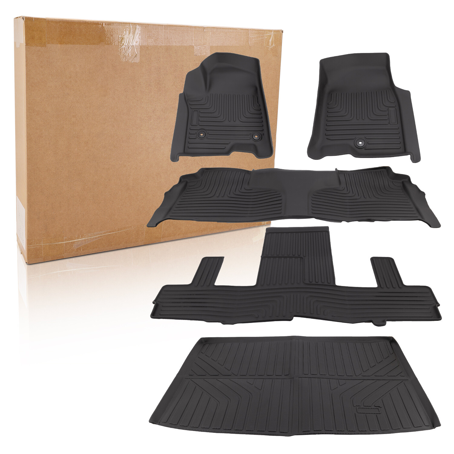 Floor Mats For 2021-2025 Chevrolet Suburban & 2021-2025 GMC Yukon XL All-Weather