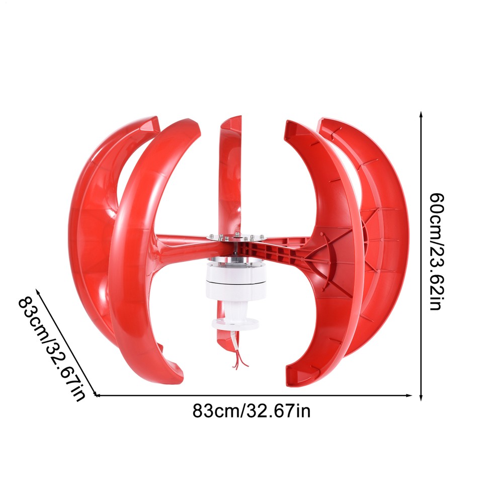 1000W 24V Vertical Axis Wind Power Turbine Generator Controller Home Windmill---