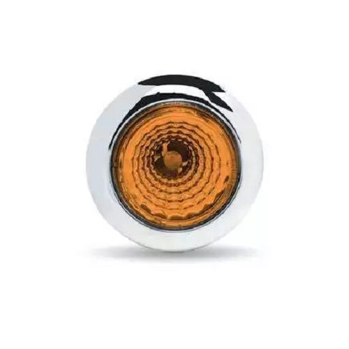 Mini Button Amber LED with Reflector and Silicone Locking Ring (1 Diode)