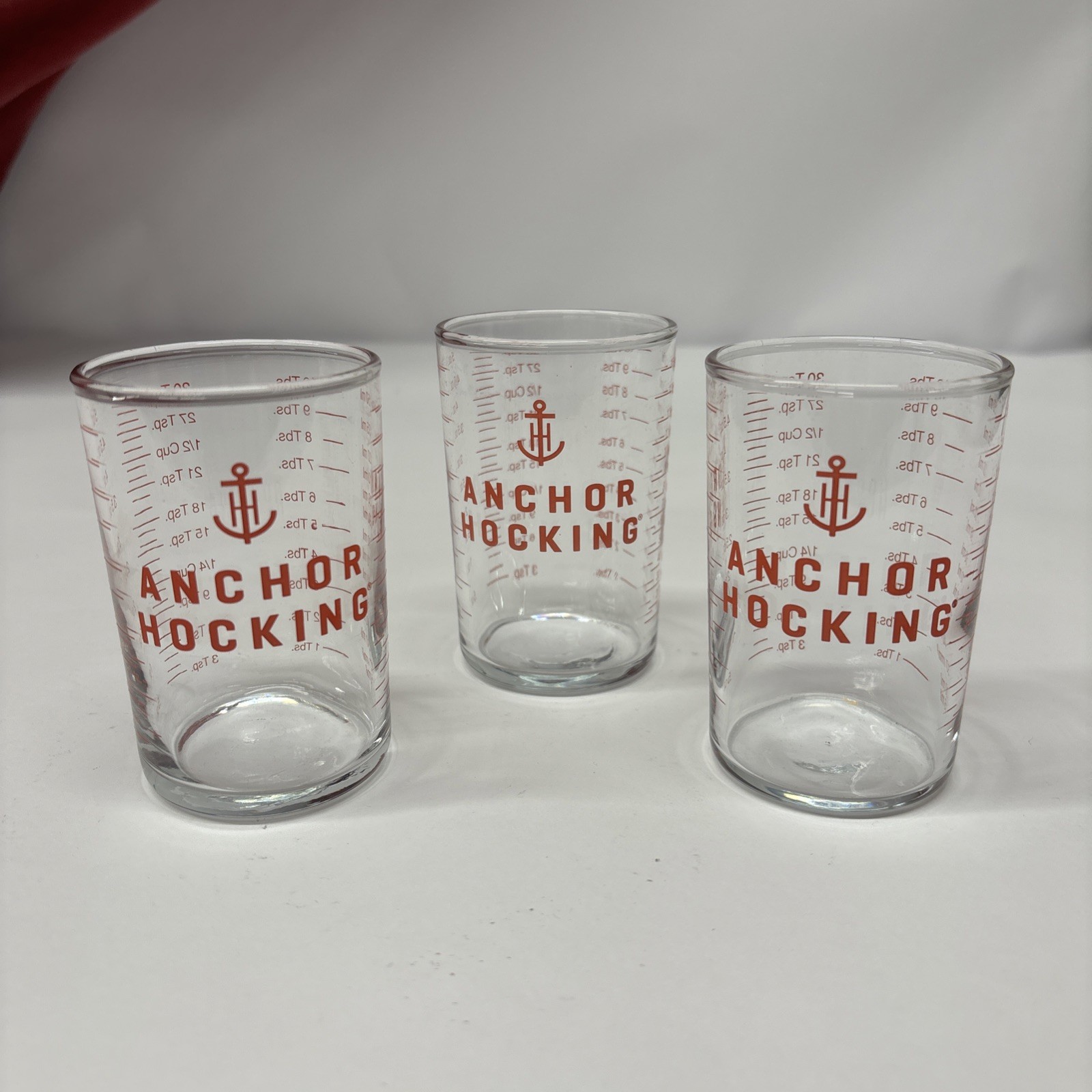 ANCHOR HOCKING 5 oz. Graduated MEASURING GLASS Tempered Jigger Shot MultiTool