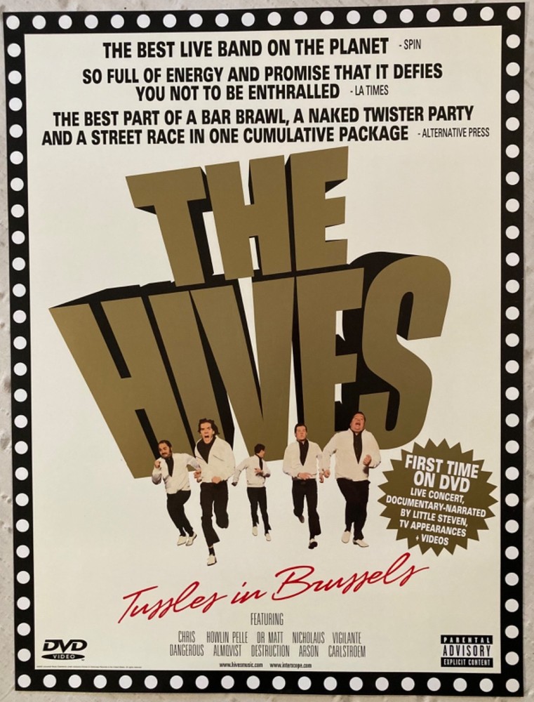 The Hives 2005 Promo Poster Tussles In Brussels DVD Q
