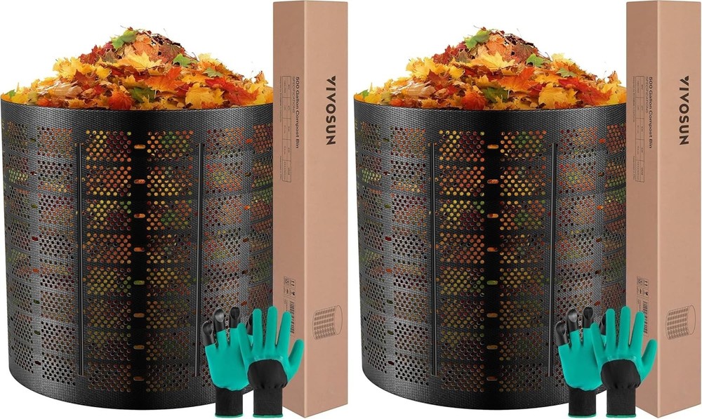 220 Gallon Outdoor Compost Bin Expandable Composter Easy to Setup & Large