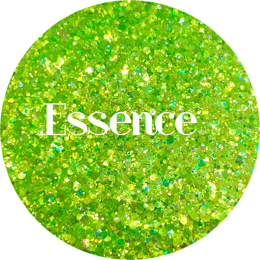 Premium Polyester Glitter - Neon Green Iridescent Mix