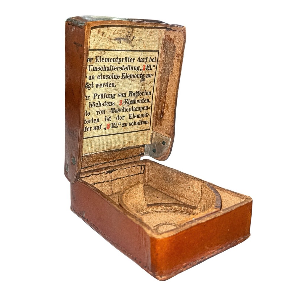 German WW2 1925 Dated Elementprüfer Leather Case