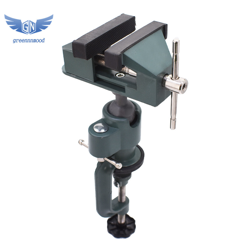 Universal Table Vise 3" Aluminum Swivel 360° Rotating for Holding Small Parts