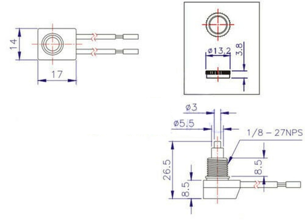 5pcs 12V Waterproof Button Push Button On-Off Switch Wire for Motorcycle Car ER