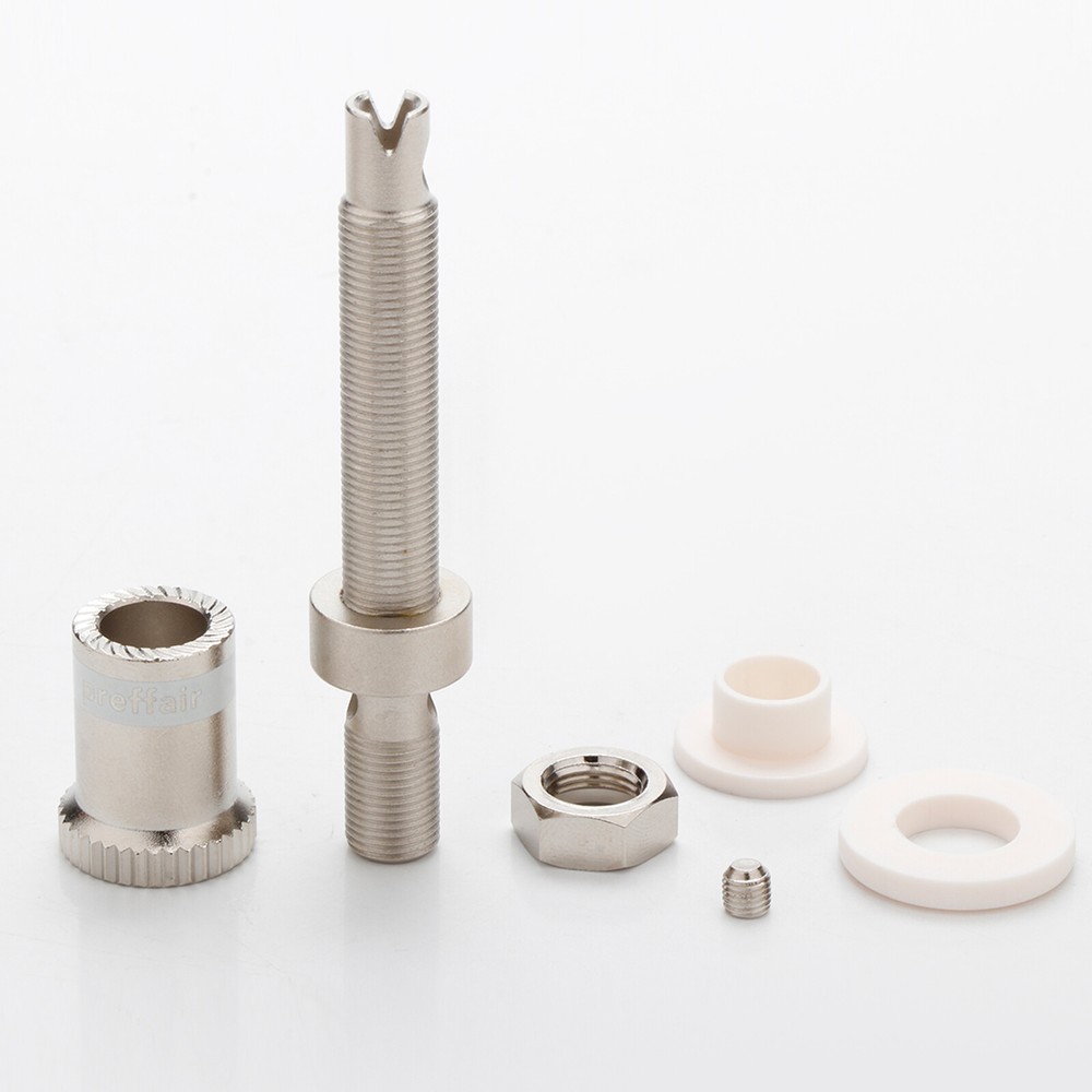 8pcs HIFI Binding Post Rhodium Plating Long Thread Terminal Speaker Plug Adapter