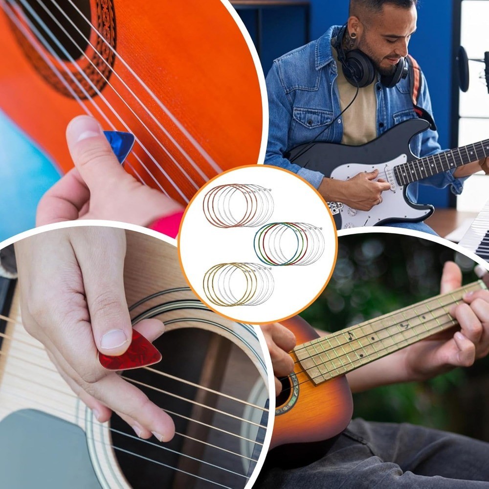 Classical Guitar Strings 3 Sets Acoustic Bronze Wound Nylon Strings with Small