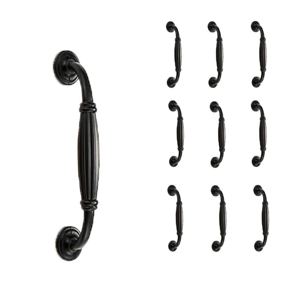 Drawer Handles, 10pcs Hardware Pull Handle Kitchen Cabinet Handles, Matte Bla...