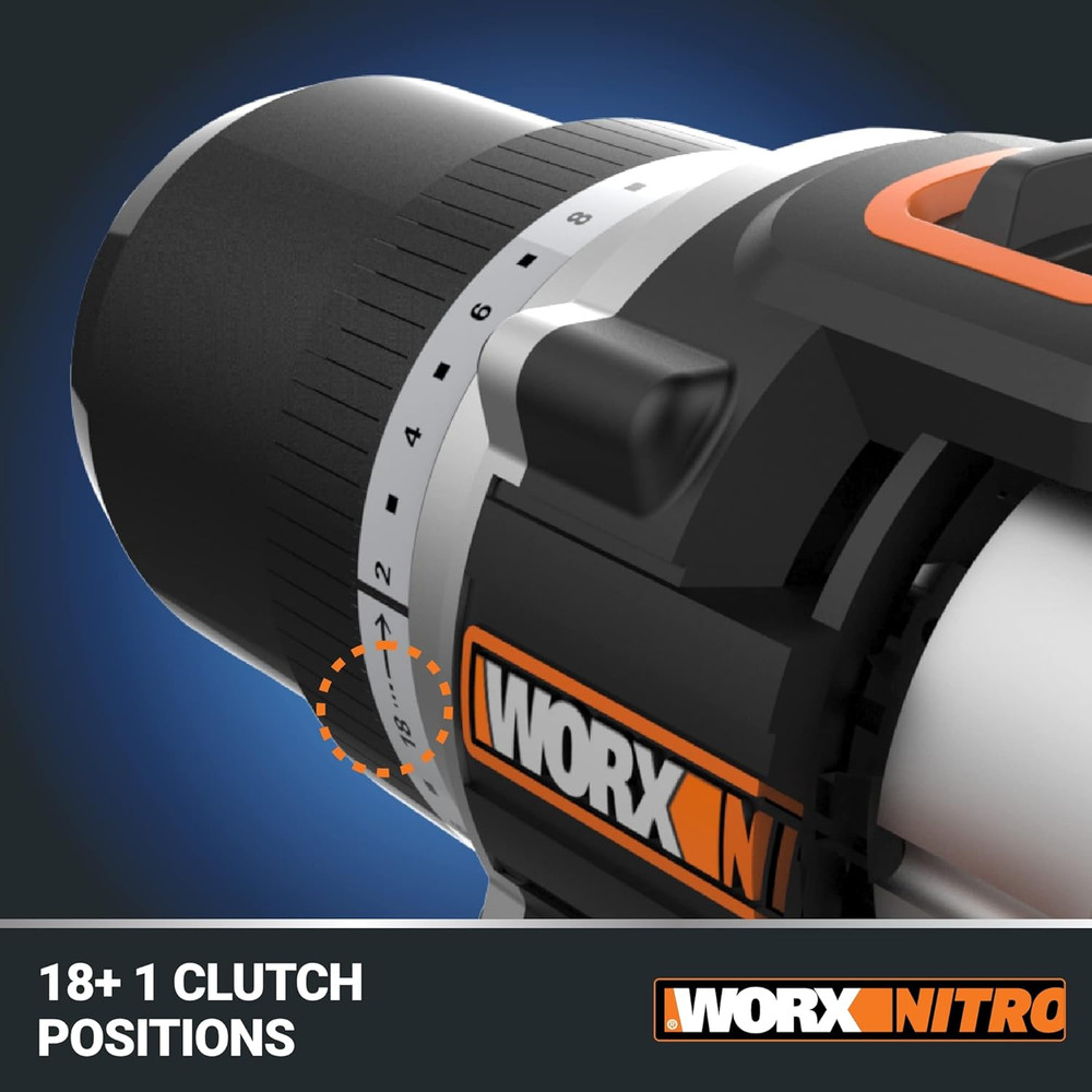 Nitro 20V Cordless 1/2" Drill Driver with Brushless Motor, Compact & Lightweight