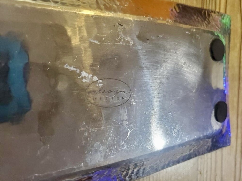 Hammered Metal Rectangular Loaf Serving Tray