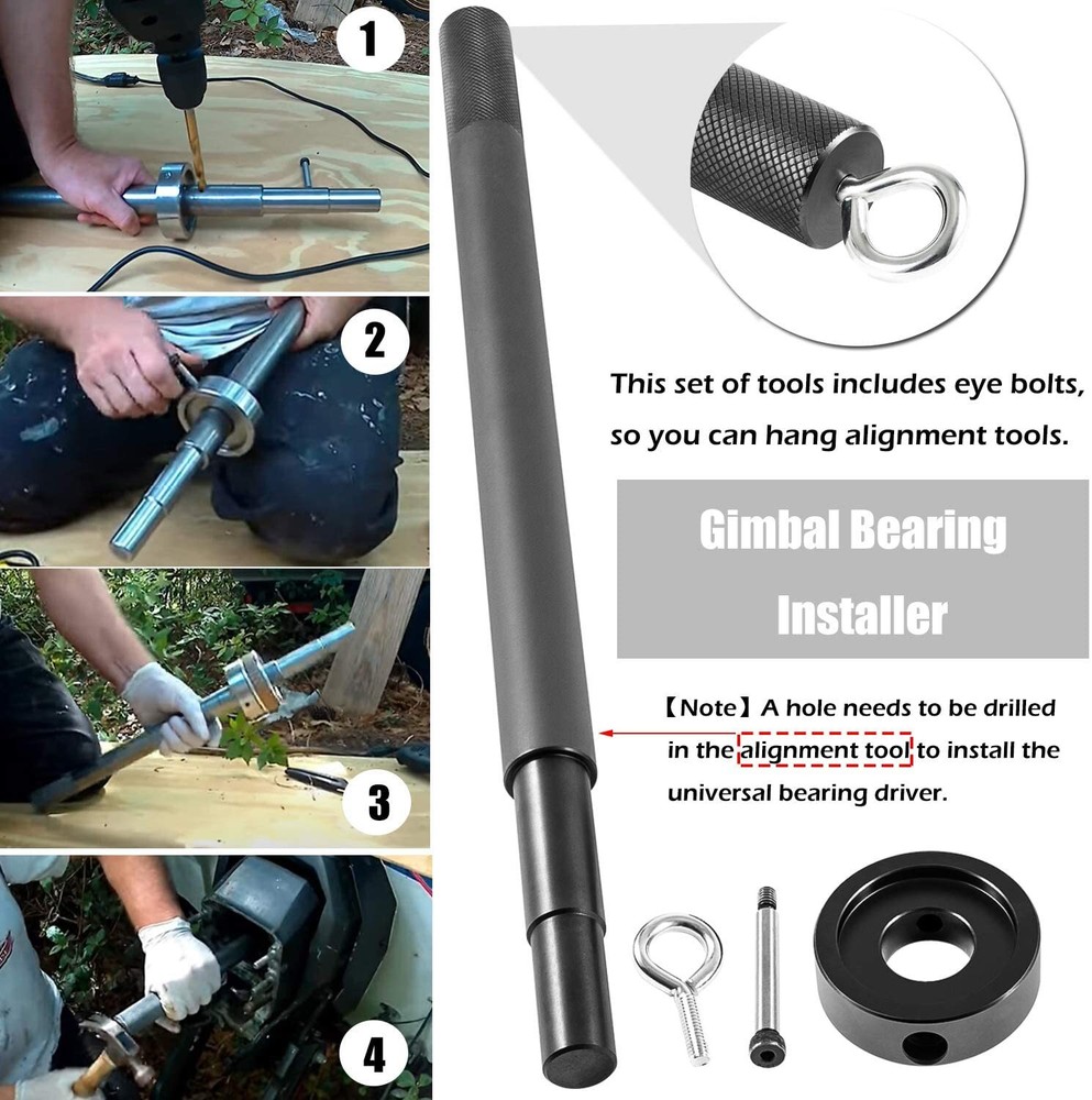 Gimbal Bearing Puller +Alignment & Hinge Pin Tool Kit for Mercruiser Alpha Bravo