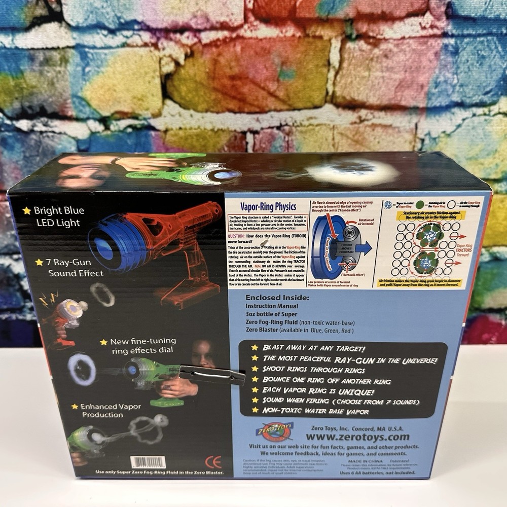 Zero Blaster Toroidal Vortex Blaster Smoke Ring Shooter NO FLUID! Zero Toys NEW!
