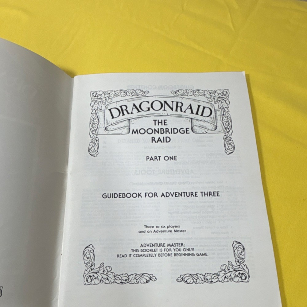 Adventure Learning Systems DragonRaid The Moonbridge Raid Guidebook 1984