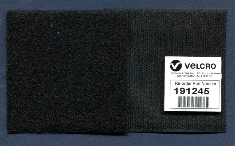 12" X 4" Black VELCRO Brand Hook & Loop Squadron Flight Jacket Suit Patch