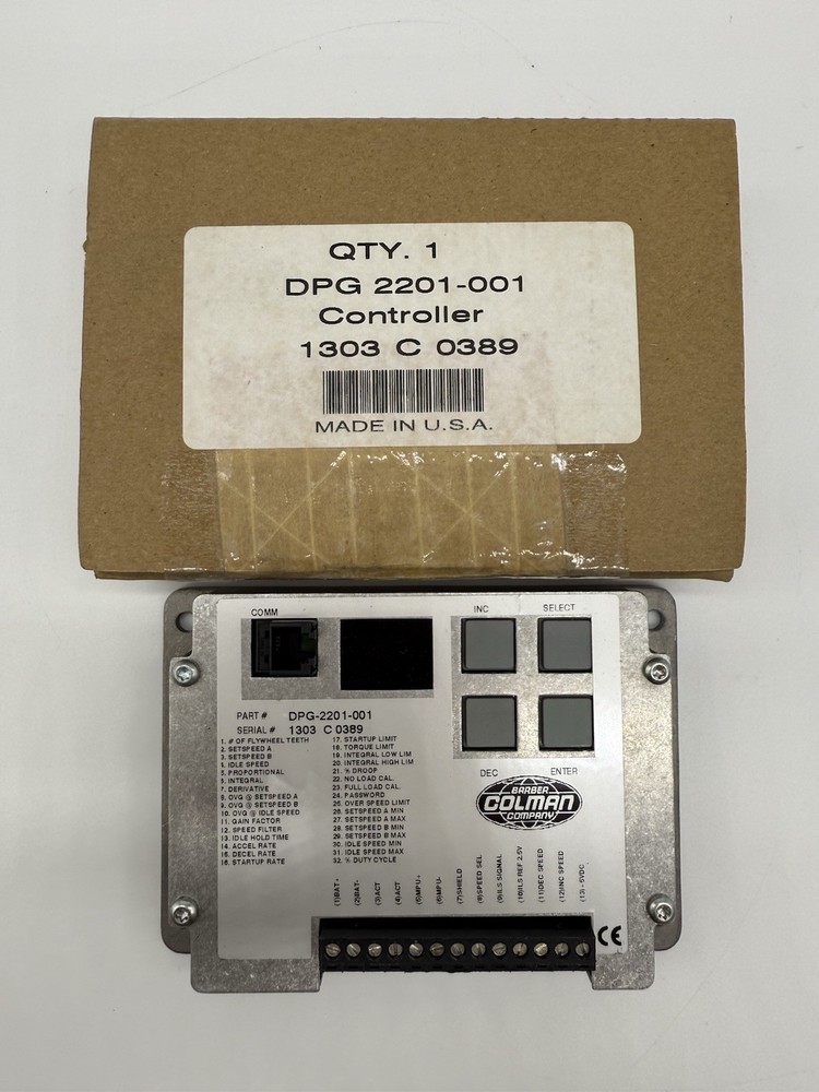 Barber Colman DPG-2201-001 digital controller NOS